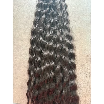Szintetikus póthaj sötétbarna hullámos(brazil) 100gr /70-75cm (13)