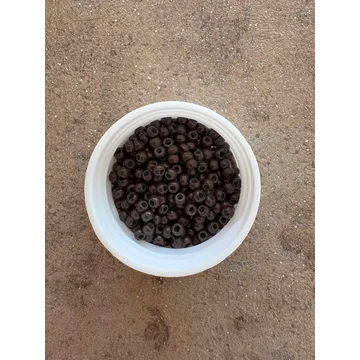 Csokibarna szilikonos nano gyűrű 100db (5#)