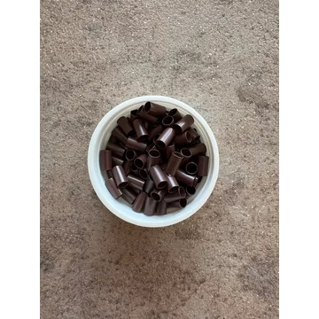 Gesztenyebarna szilikon nélküli hüvelygyűrű  100db/3,5mm; 2,8mm