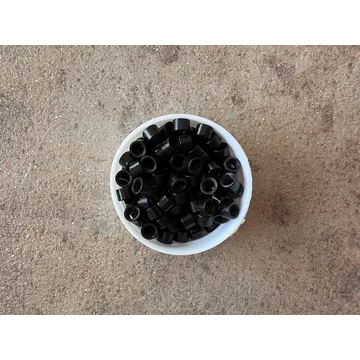 Fekete szilikon nélküli mikrogyűrű 1000db/4,5mm (1#)