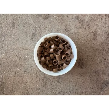 Világosbarna szilikon nélküli mikrogyűrű 1000db/4,5mm (11#)