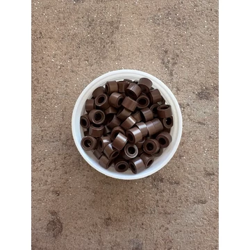 Csokibarna szilikonos mikrogyűrű 100db/5mm (5#)
