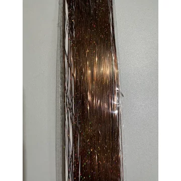 Glitter szál hajba, bronz színű csillámos dísz hajfonáshoz