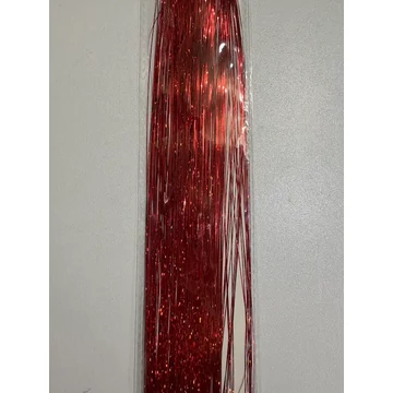 Glitter szál hajba, piros színű csillámos dísz hajfonáshoz