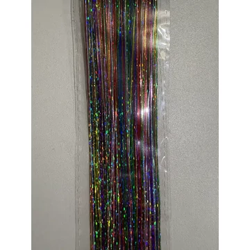 Glitter szál hajba, vegyes színű csillámos dísz hajfonáshoz