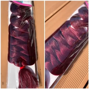 Szintetikus póthaj bordó/mahagóni 120gr/100cm