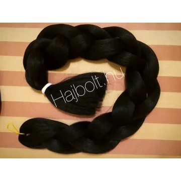 Szintetikus póthaj fekete 120gr/100cm