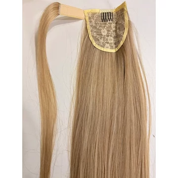 Bézs szőke meliros egyenes I. osztályú vasalható szintetikus copf 60cm (31)