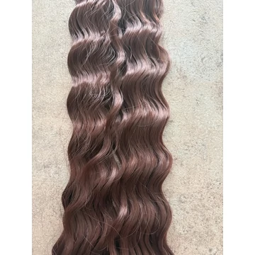 Szintetikus póthaj gesztenye barna hullámos(brazil) 100gr /70-75cm (16)