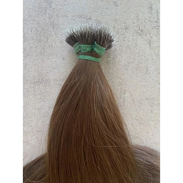 Nano gyűrűre tincsezett 7-es festett 50cm 100% eredeti emberi haj/1gr