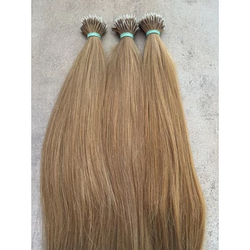 Nano gyűrűre tincsezett 8-as festett szőke 40-45cm 100% eredeti emberi haj/1gr