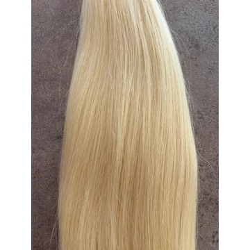 Platina szőke tresszelt 45cm 100% eredeti emberi haj/1gr