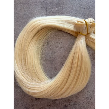 Platina szőke tresszelt 50cm 100% eredeti emberi haj/1gr