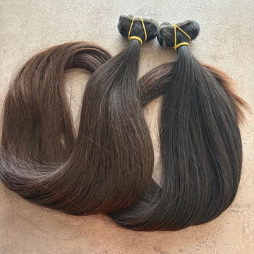 Tresszelt 4-5-ös barna vastagszálú 40cm natúr 100% eredeti haj/1gr