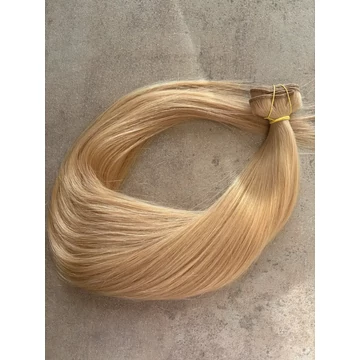 Festett sötét bézs tresszelt 50cm 100% eredeti haj/1gr