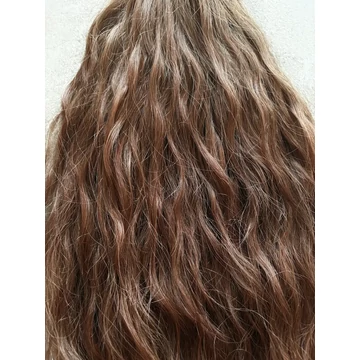 Festett 7-es tresszelt hullámos 50cm 100% eredeti haj/1gr