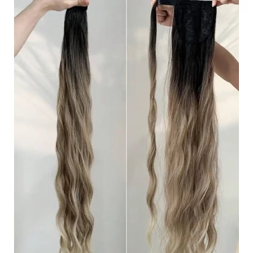 Ombre vasalható I. osztályú, hullámos  90 cm szintetikus copf (8)