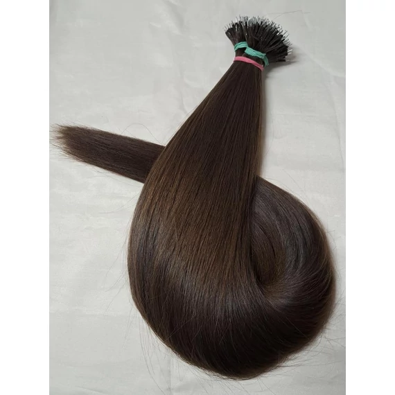 Nano gyűrűre tincsezett 6-os festett 60cm 100% eredeti emberi haj/1gr (E)