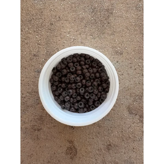 Csokibarna szilikonos nano gyűrű 100db (5#)