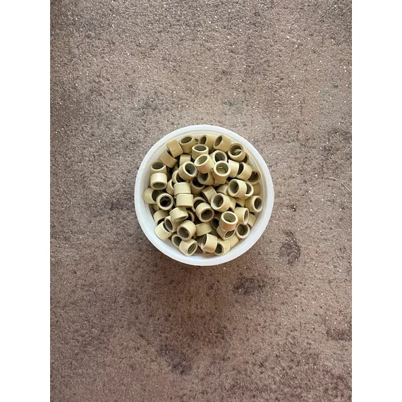 Világosszőke szilikon nélküli mikrogyűrű 1000db/4,5mm (13#)