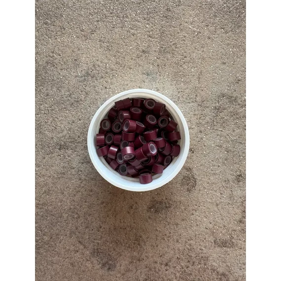 Burgundi szilikonos mikrogyűrű 1000db/5mm (15#)