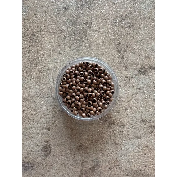 Világosbarna szilikon nélküli nano gyűrű 100db (11#)