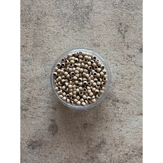 Bézs/homokszőke szilikon nélküli nano gyűrű 100db (6#)