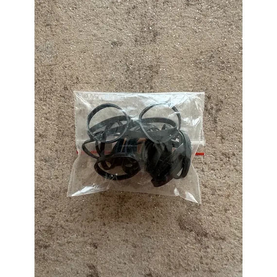 Gumigyűrű hajfelvarráshoz fekete 50db