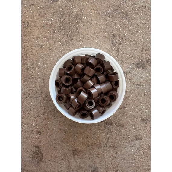 Csokibarna szilikonos mikrogyűrű 100db/5mm (5#)