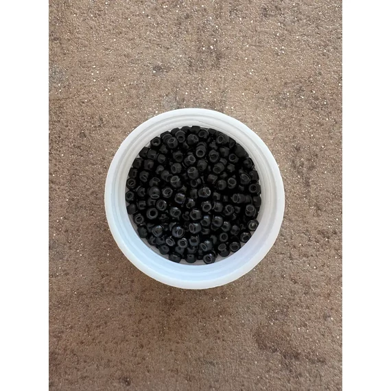 Fekete szilikonos nano gyűrű 100db (1#)