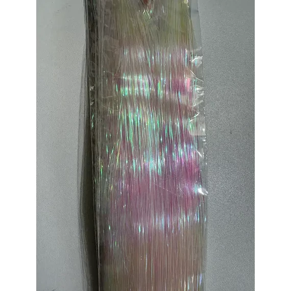 Glitter szál hajba, színváltós/gyöngyház színű csillámos dísz hajfonáshoz