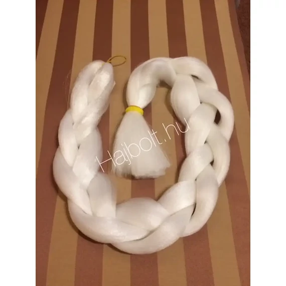 Szintetikus póthaj fehér 120gr/100cm 10db