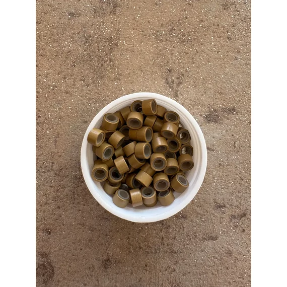 Karamell szilikonos mikrogyűrű 1000db/5mm (8#)