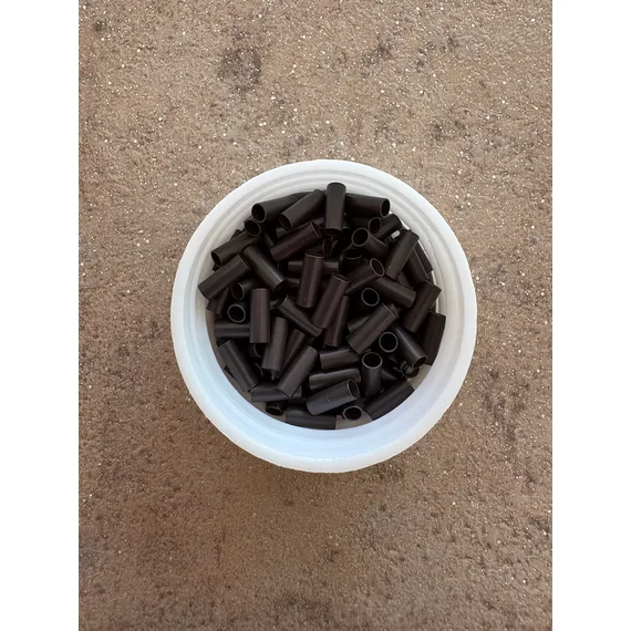 Sötétbarna szilikon nélküli hüvelygyűrű  100db/3,5mm; 2,8mm