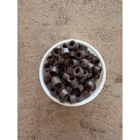 Sötétbarna szilikonos mikrogyűrű 100db/5mm (3#)