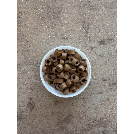 Világosbarna szilikonos mikrogyűrű 100db/5mm (11#)