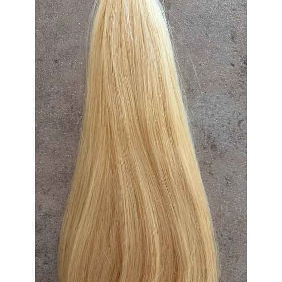 Szőke tresszelt 45cm 100% eredeti emberi haj/1gr