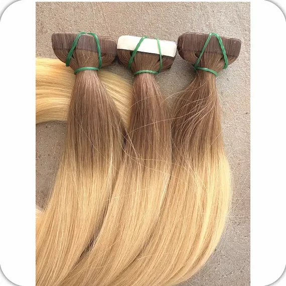 Ombre tape-in (ragasztócsíkos) eredeti haj 50-53cm/1pár (2db)