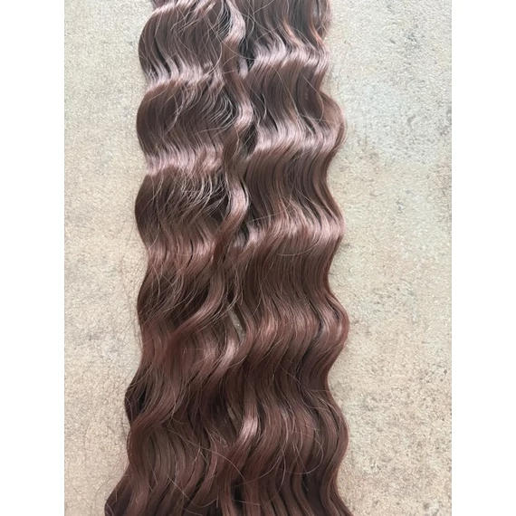 Szintetikus póthaj gesztenye barna hullámos(brazil) 100gr /70-75cm (16)