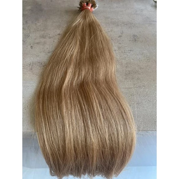 Nano gyűrűre tincsezett 8-as festett szőke 60-65cm 100% eredeti emberi haj/1gr