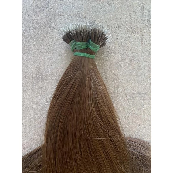 Nano gyűrűre tincsezett 7-es festett 50cm 100% eredeti emberi haj/1gr