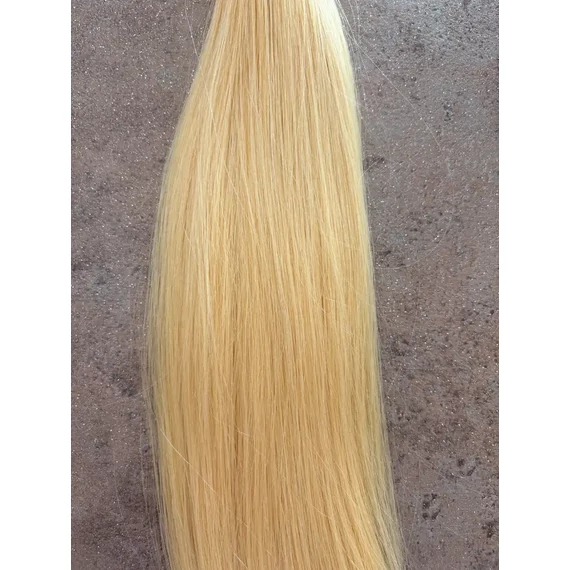Platina szőke tresszelt 45cm 100% eredeti emberi haj/1gr