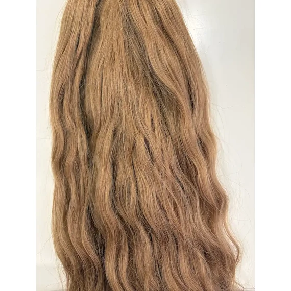 Festett sötétszőke hullámos tincses 50cm 100% eredeti emberi haj/1gr