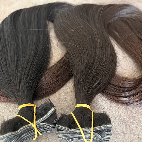 Tresszelt 4-5-ös barna vastagszálú 40cm natúr 100% eredeti haj/1gr