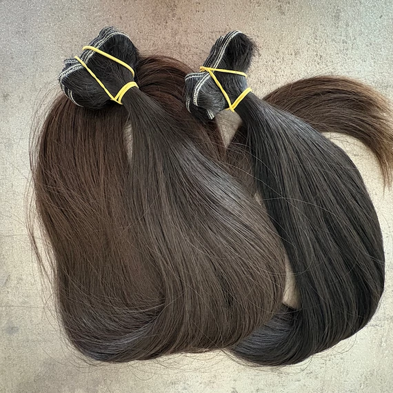 Tresszelt 4-5-ös barna vastagszálú 40cm natúr 100% eredeti haj/1gr