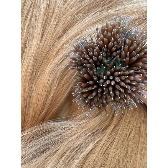 Nano gyűrűre tincsezett 8-as festett szőke 50-55cm 100% eredeti emberi haj/1gr