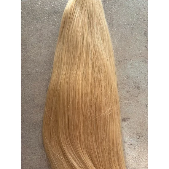 Festett sötét bézs tincses 60cm 100% eredeti haj/1gr