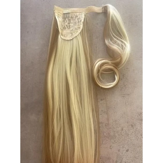 Platina-rezes melíros vasalható I. osztályú egyenes  55-60 cm szintetikus copf (20)