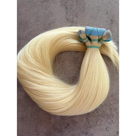 Platina szőke tape-in (ragasztócsíkos) eredeti haj 50-54 cm/1pár (2db)