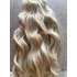 Bézs hullámos vasalható I. osztályú csatos 55-60cm szintetikus haj  180-200gr (31)